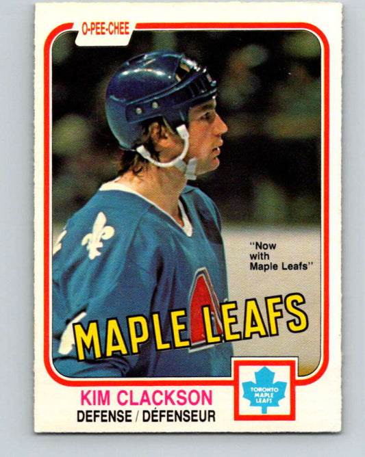 1981-82 O-Pee-Chee #271 Kim Clackson RC Rookie Maple Leafs  V31416