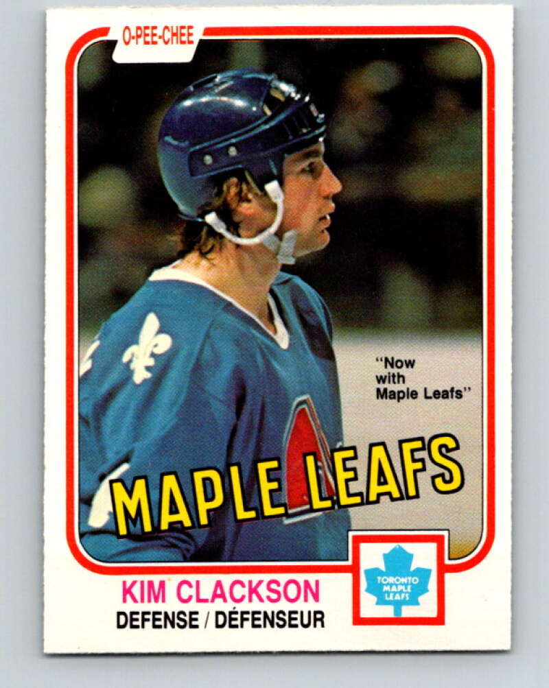 1981-82 O-Pee-Chee #271 Kim Clackson RC Rookie Maple Leafs  V31418