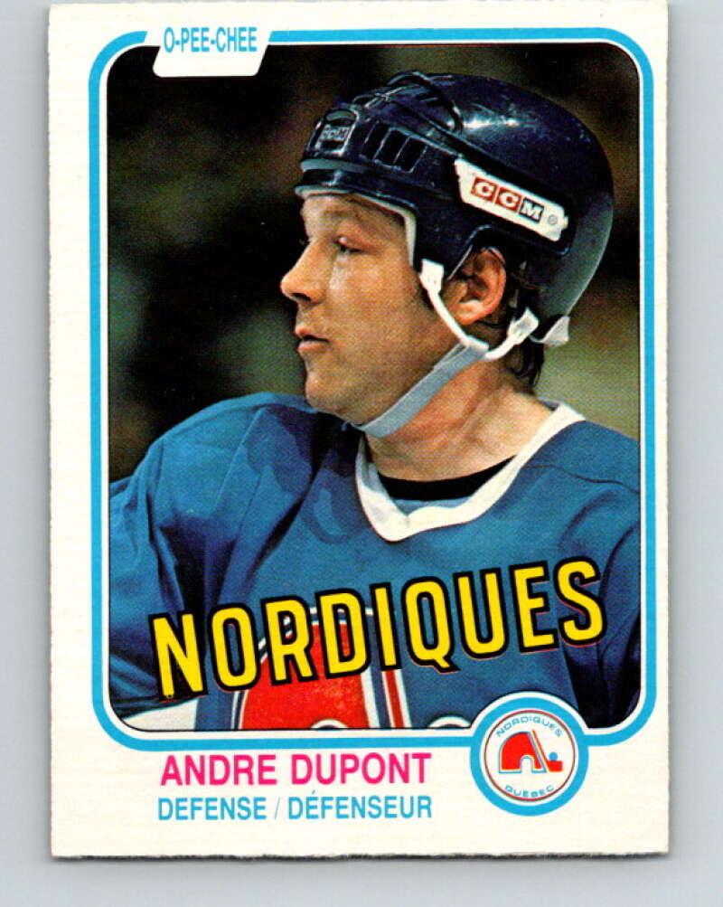 1981-82 O-Pee-Chee #273 Andre Dupont  Quebec Nordiques  V31423