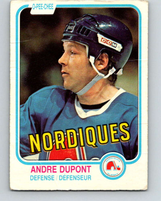 1981-82 O-Pee-Chee #273 Andre Dupont  Quebec Nordiques  V31425