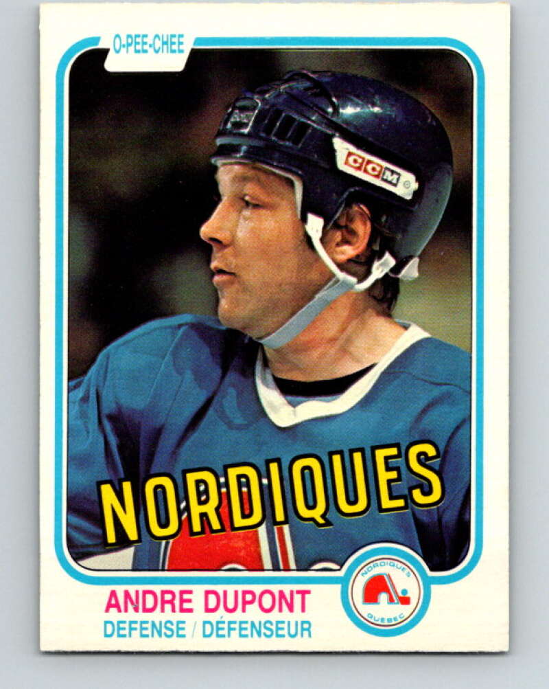 1981-82 O-Pee-Chee #273 Andre Dupont  Quebec Nordiques  V31427