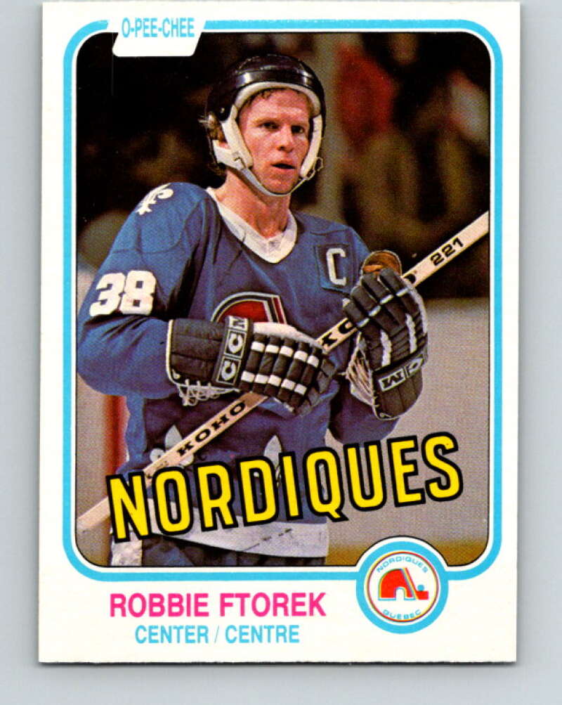 1981-82 O-Pee-Chee #274 Robbie Ftorek  Quebec Nordiques  V31430