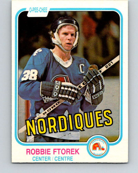 1981-82 O-Pee-Chee #274 Robbie Ftorek  Quebec Nordiques  V31431