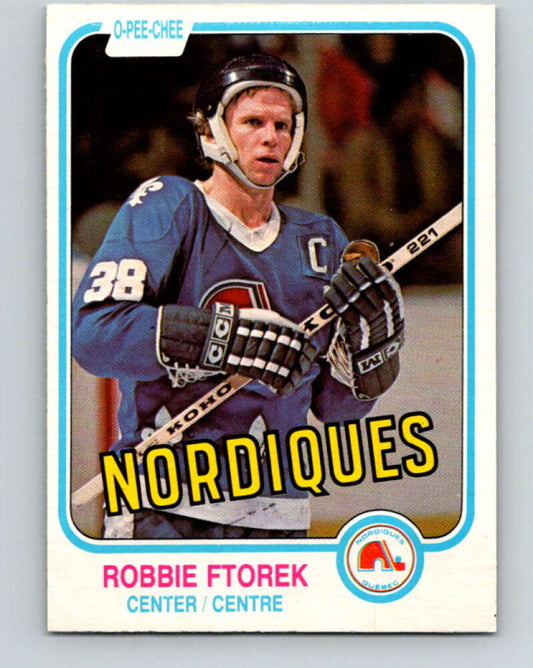 1981-82 O-Pee-Chee #274 Robbie Ftorek  Quebec Nordiques  V31433