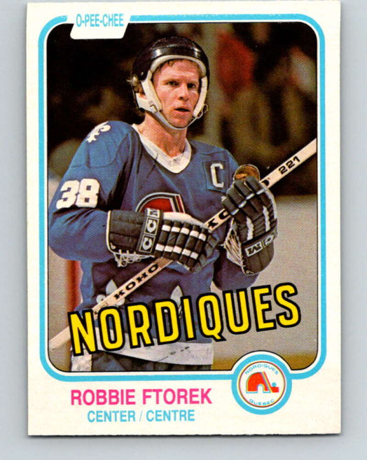 1981-82 O-Pee-Chee #274 Robbie Ftorek  Quebec Nordiques  V31434