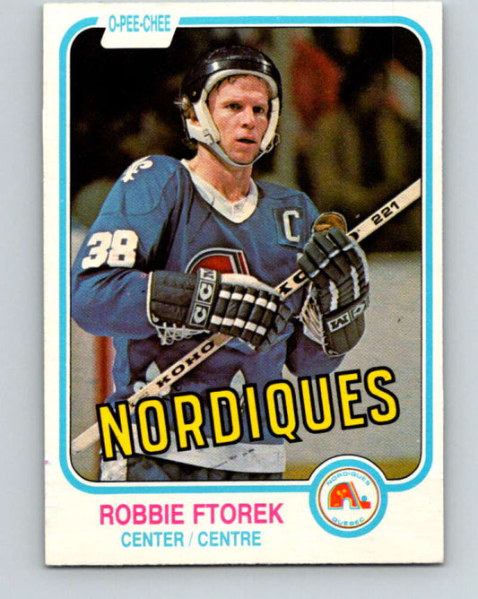 1981-82 O-Pee-Chee #274 Robbie Ftorek  Quebec Nordiques  V31436