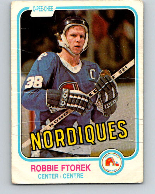 1981-82 O-Pee-Chee #274 Robbie Ftorek  Quebec Nordiques  V31437