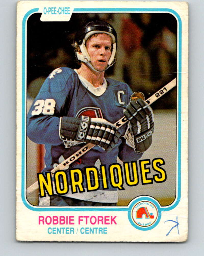 1981-82 O-Pee-Chee #274 Robbie Ftorek  Quebec Nordiques  V31438