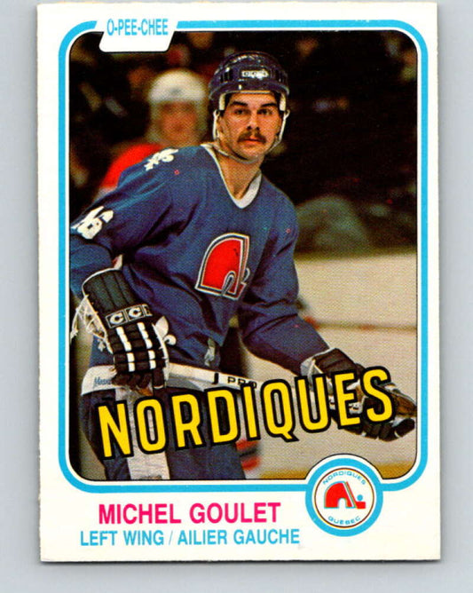 1981-82 O-Pee-Chee #275 Michel Goulet  Quebec Nordiques  V31442