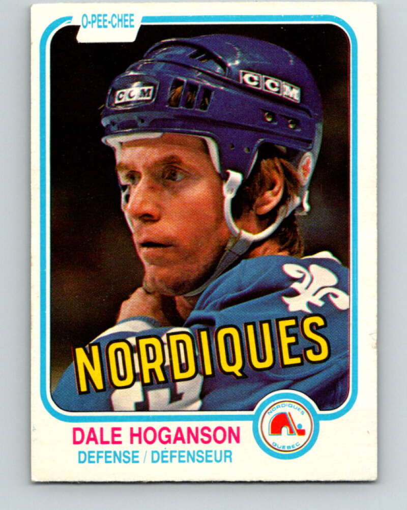 1981-82 O-Pee-Chee #276 Dale Hoganson  Quebec Nordiques  V31445