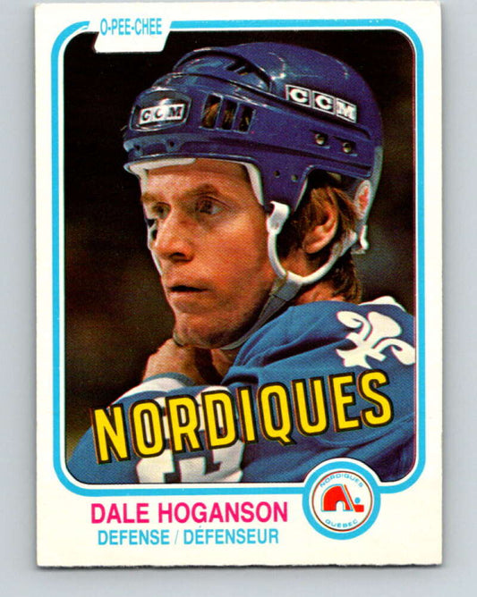 1981-82 O-Pee-Chee #276 Dale Hoganson  Quebec Nordiques  V31446