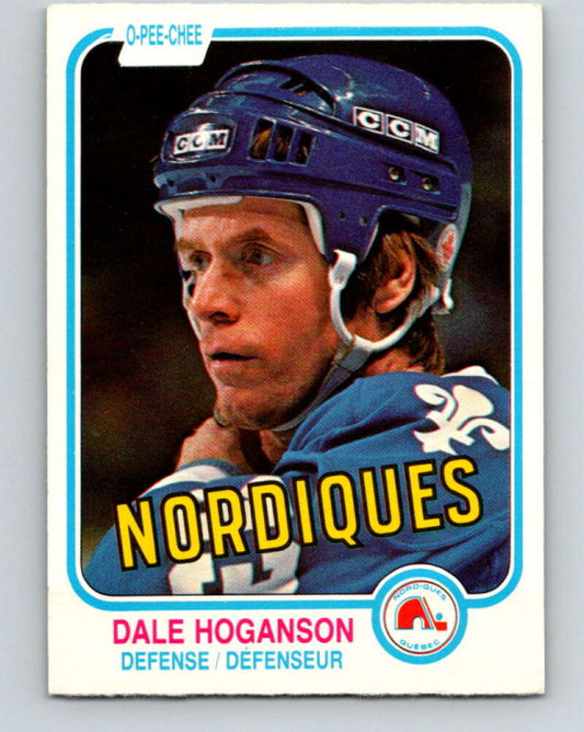 1981-82 O-Pee-Chee #276 Dale Hoganson  Quebec Nordiques  V31447