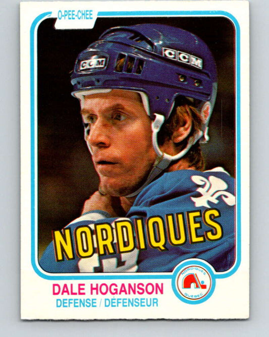 1981-82 O-Pee-Chee #276 Dale Hoganson  Quebec Nordiques  V31448