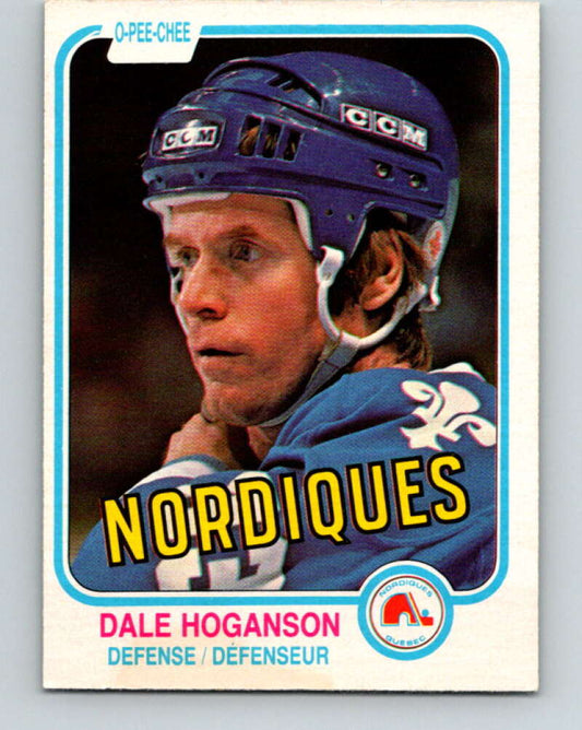 1981-82 O-Pee-Chee #276 Dale Hoganson  Quebec Nordiques  V31449