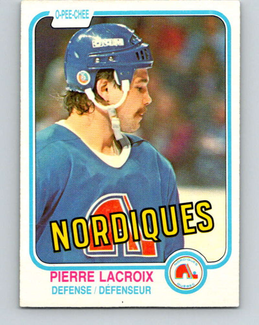 1981-82 O-Pee-Chee #278 Pierre Lacroix  RC Rookie Quebec Nordiques  V31455