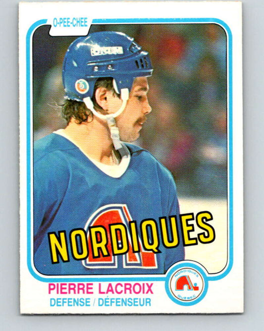 1981-82 O-Pee-Chee #278 Pierre Lacroix  RC Rookie Quebec Nordiques  V31457