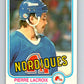 1981-82 O-Pee-Chee #278 Pierre Lacroix  RC Rookie Quebec Nordiques  V31460