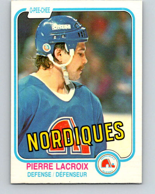 1981-82 O-Pee-Chee #278 Pierre Lacroix  RC Rookie Quebec Nordiques  V31460