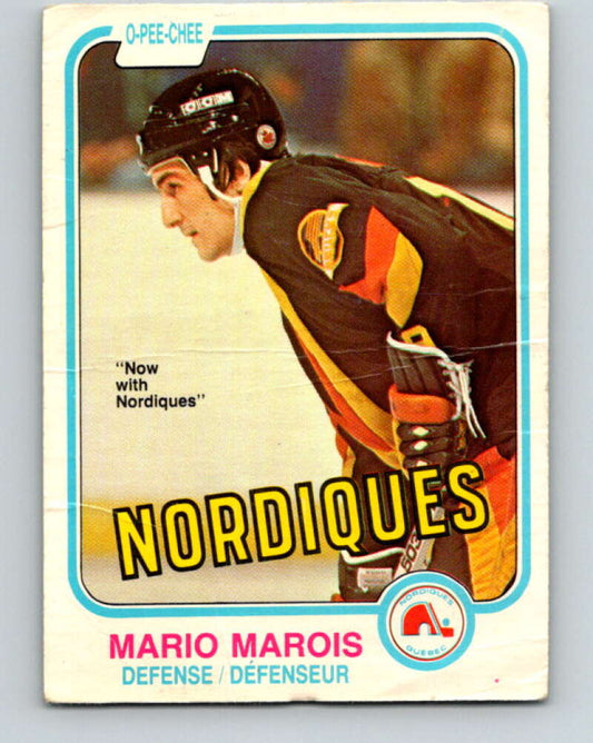 1981-82 O-Pee-Chee #279 Mario Marois  RC Rookie Quebec Nordiques  V31464