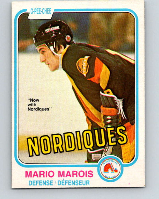 1981-82 O-Pee-Chee #279 Mario Marois  RC Rookie Quebec Nordiques  V31468