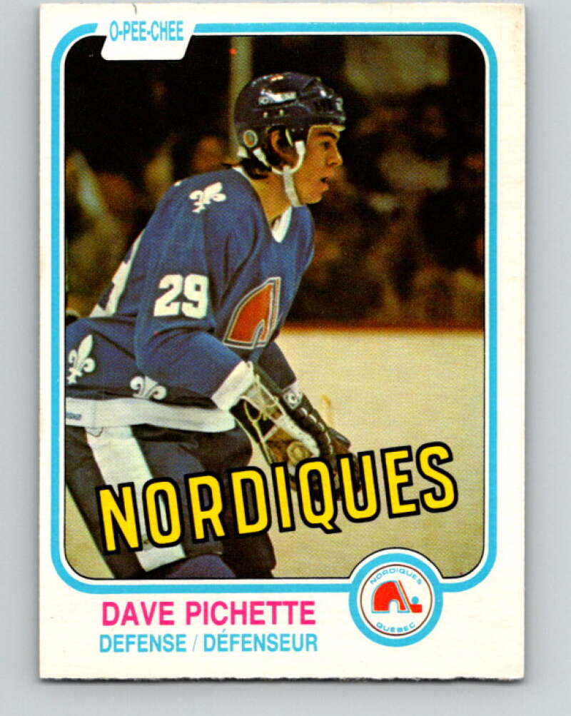 1981-82 O-Pee-Chee #280 Dave Pichette  RC Rookie Quebec Nordiques  V31469