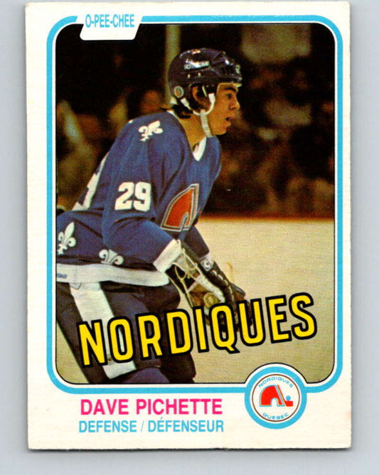 1981-82 O-Pee-Chee #280 Dave Pichette  RC Rookie Quebec Nordiques  V31475