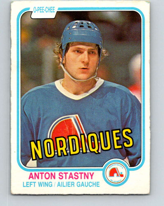 1981-82 O-Pee-Chee #282 Anton Stastny  RC Rookie Quebec Nordiques  V31486