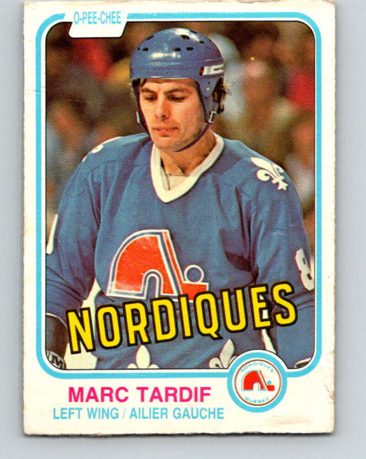 1981-82 O-Pee-Chee #283 Marc Tardif  Quebec Nordiques  V31489