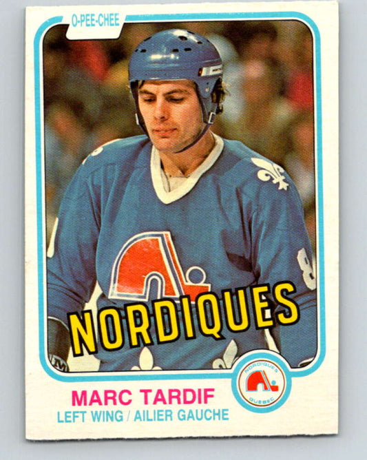 1981-82 O-Pee-Chee #283 Marc Tardif  Quebec Nordiques  V31490