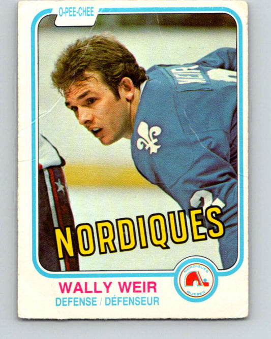 1981-82 O-Pee-Chee #284 Wally Weir  Quebec Nordiques  V31492