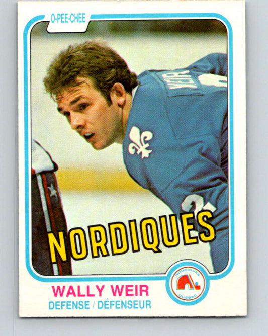 1981-82 O-Pee-Chee #284 Wally Weir  Quebec Nordiques  V31495