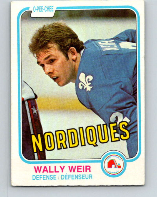 1981-82 O-Pee-Chee #284 Wally Weir  Quebec Nordiques  V31497