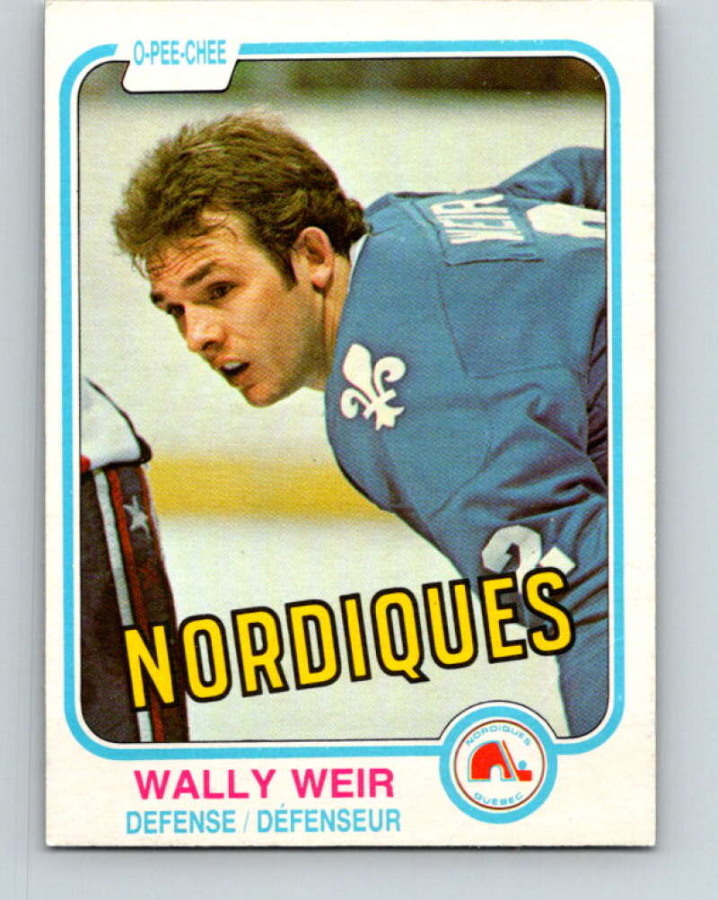 1981-82 O-Pee-Chee #284 Wally Weir  Quebec Nordiques  V31498