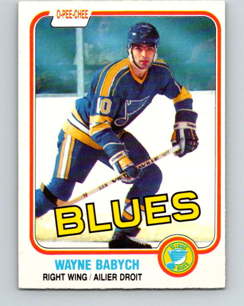 1981-82 O-Pee-Chee #290 Wayne Babych  St. Louis Blues  V31529