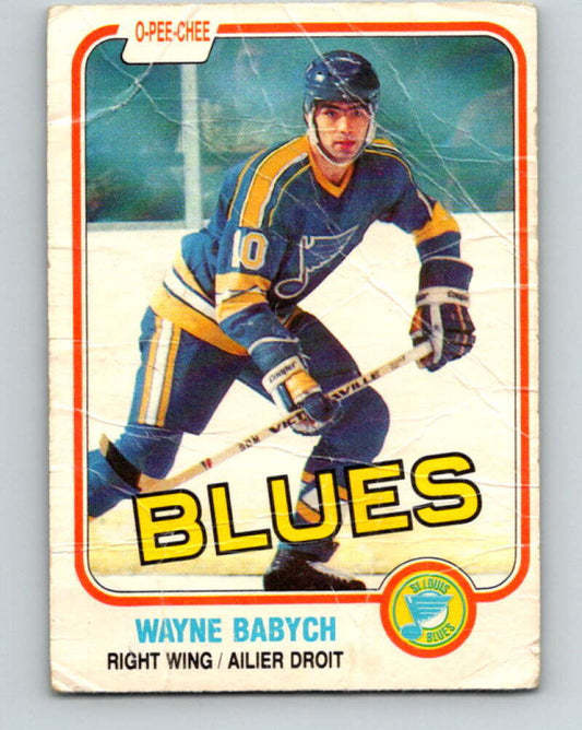 1981-82 O-Pee-Chee #290 Wayne Babych  St. Louis Blues  V31530