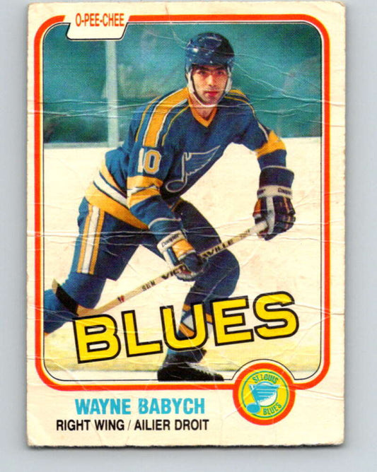 1981-82 O-Pee-Chee #290 Wayne Babych  St. Louis Blues  V31531