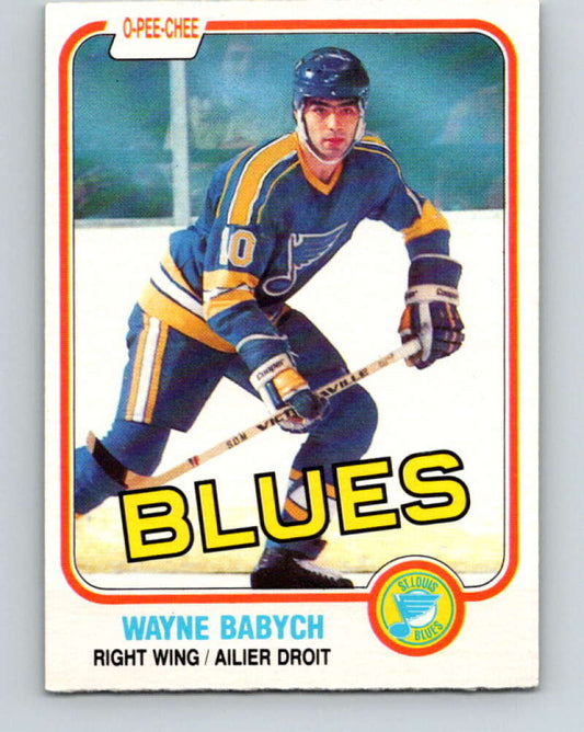 1981-82 O-Pee-Chee #290 Wayne Babych  St. Louis Blues  V31532