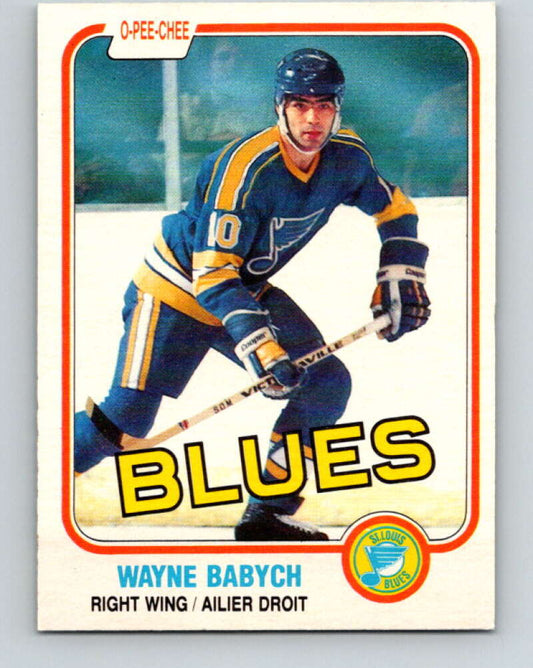 1981-82 O-Pee-Chee #290 Wayne Babych  St. Louis Blues  V31533