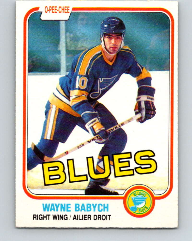 1981-82 O-Pee-Chee #290 Wayne Babych  St. Louis Blues  V31534