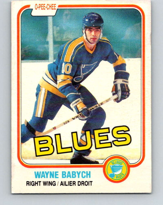 1981-82 O-Pee-Chee #290 Wayne Babych  St. Louis Blues  V31535