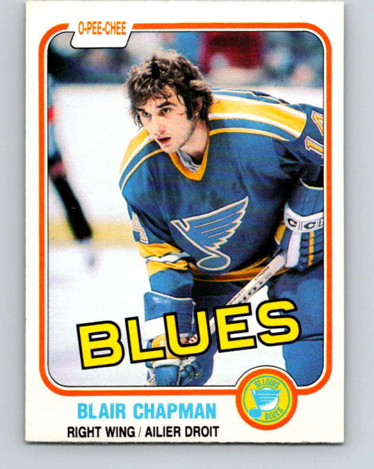 1981-82 O-Pee-Chee #291 Blair Chapman  St. Louis Blues  V31537