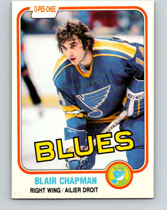 1981-82 O-Pee-Chee #291 Blair Chapman  St. Louis Blues  V31539