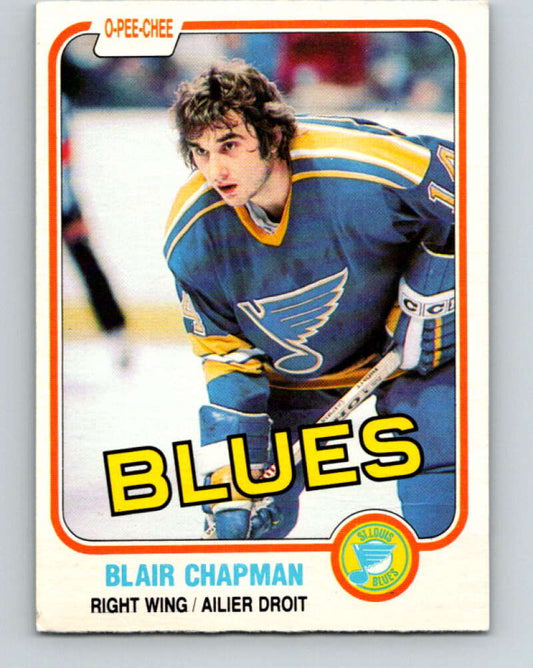 1981-82 O-Pee-Chee #291 Blair Chapman  St. Louis Blues  V31540