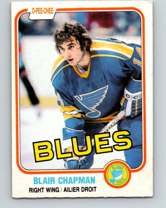 1981-82 O-Pee-Chee #291 Blair Chapman  St. Louis Blues  V31544