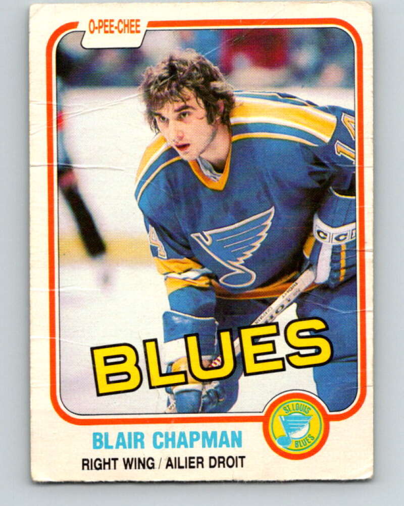 1981-82 O-Pee-Chee #291 Blair Chapman  St. Louis Blues  V31545