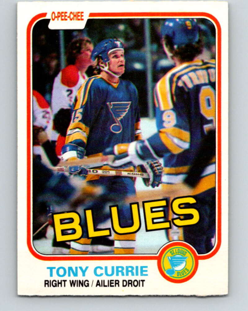 1981-82 O-Pee-Chee #292 Tony Currie  St. Louis Blues  V31547