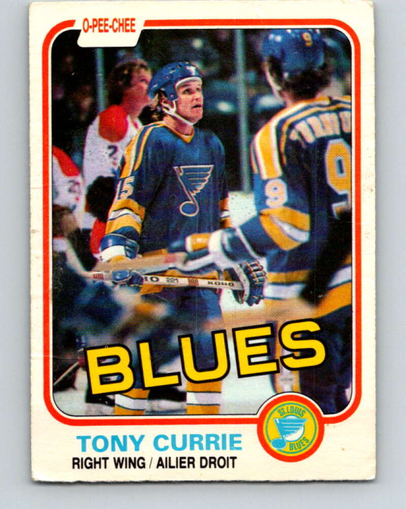 1981-82 O-Pee-Chee #292 Tony Currie  St. Louis Blues  V31550