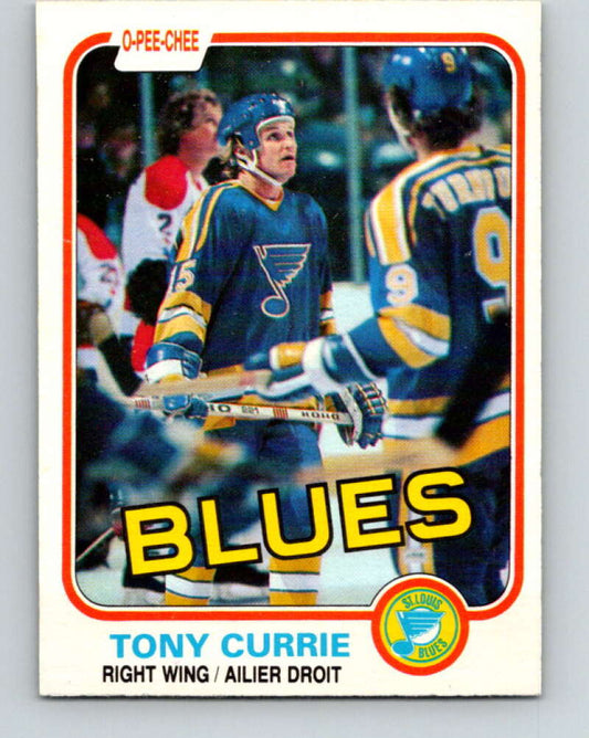 1981-82 O-Pee-Chee #292 Tony Currie  St. Louis Blues  V31551