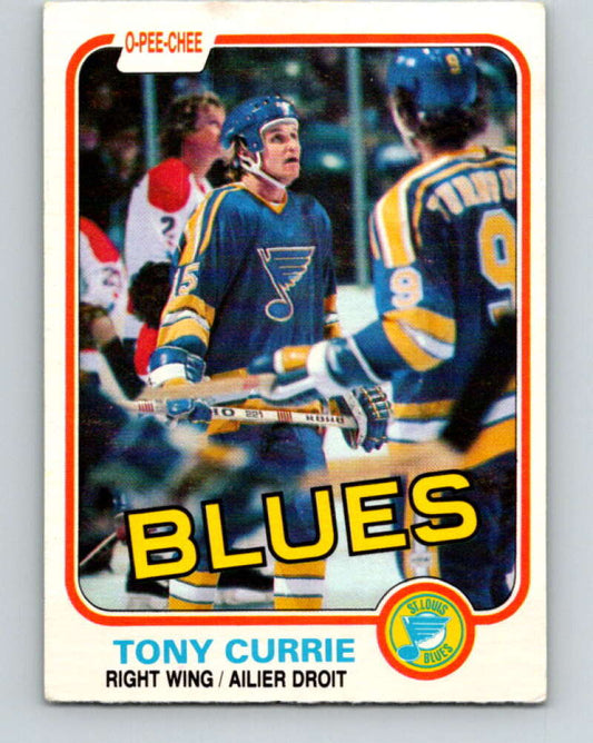 1981-82 O-Pee-Chee #292 Tony Currie  St. Louis Blues  V31552