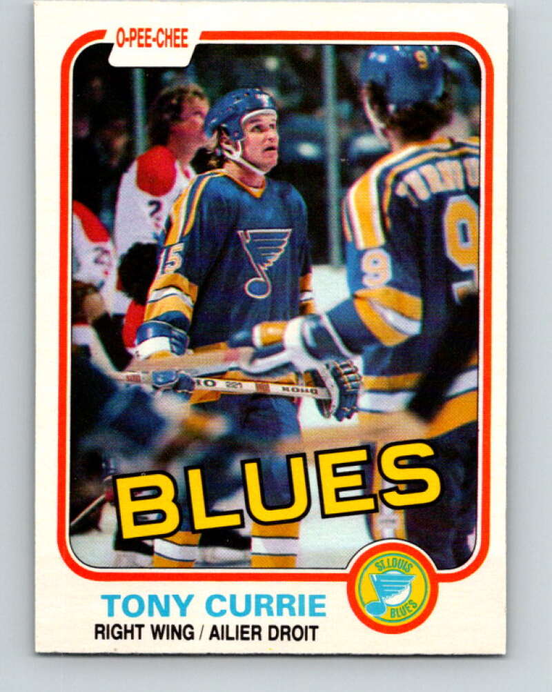 1981-82 O-Pee-Chee #292 Tony Currie  St. Louis Blues  V31553